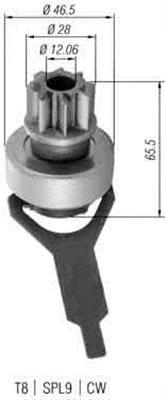 Pinion, starter
